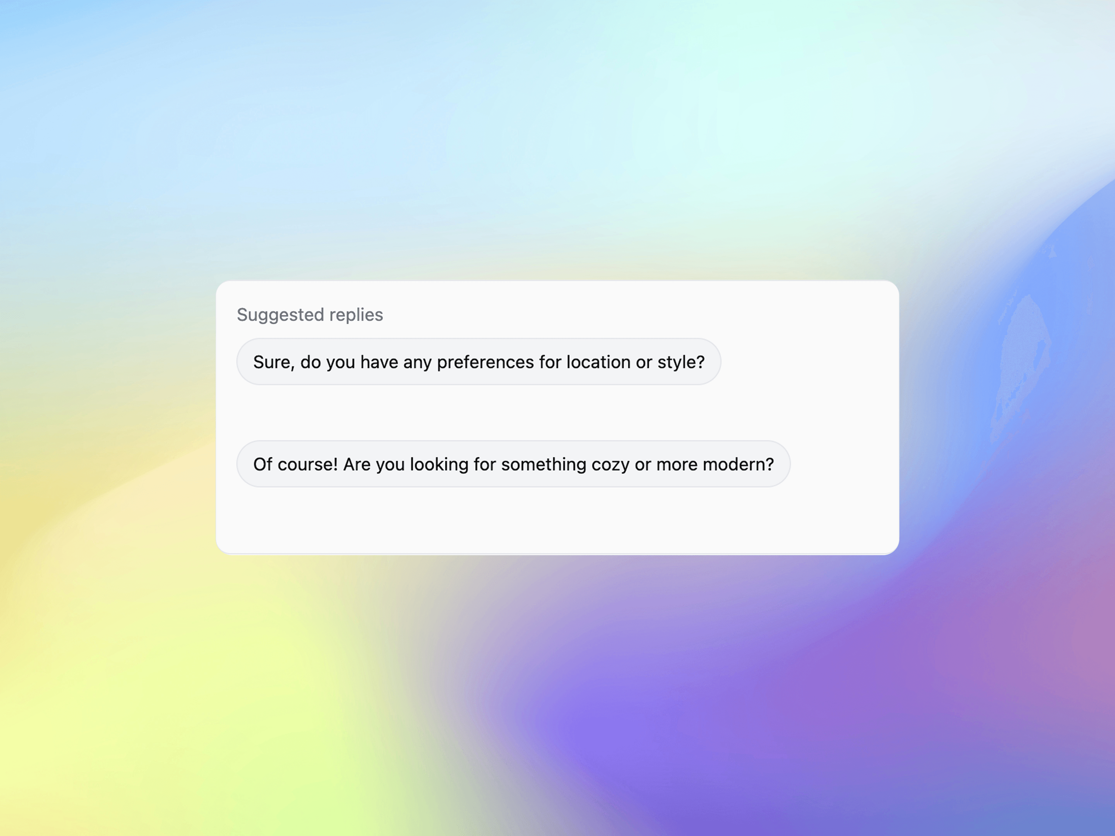 Get personalized suggested replies